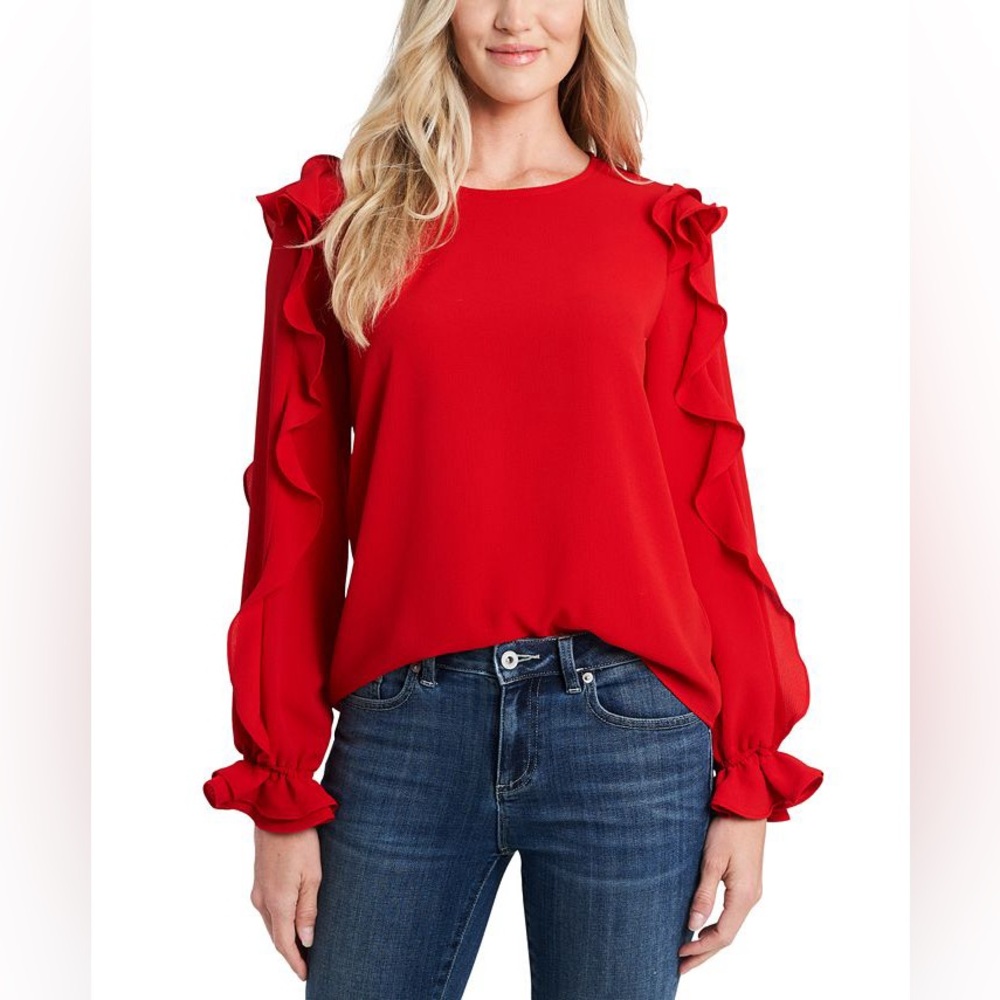 NWT CeCe Ruffle Shirt